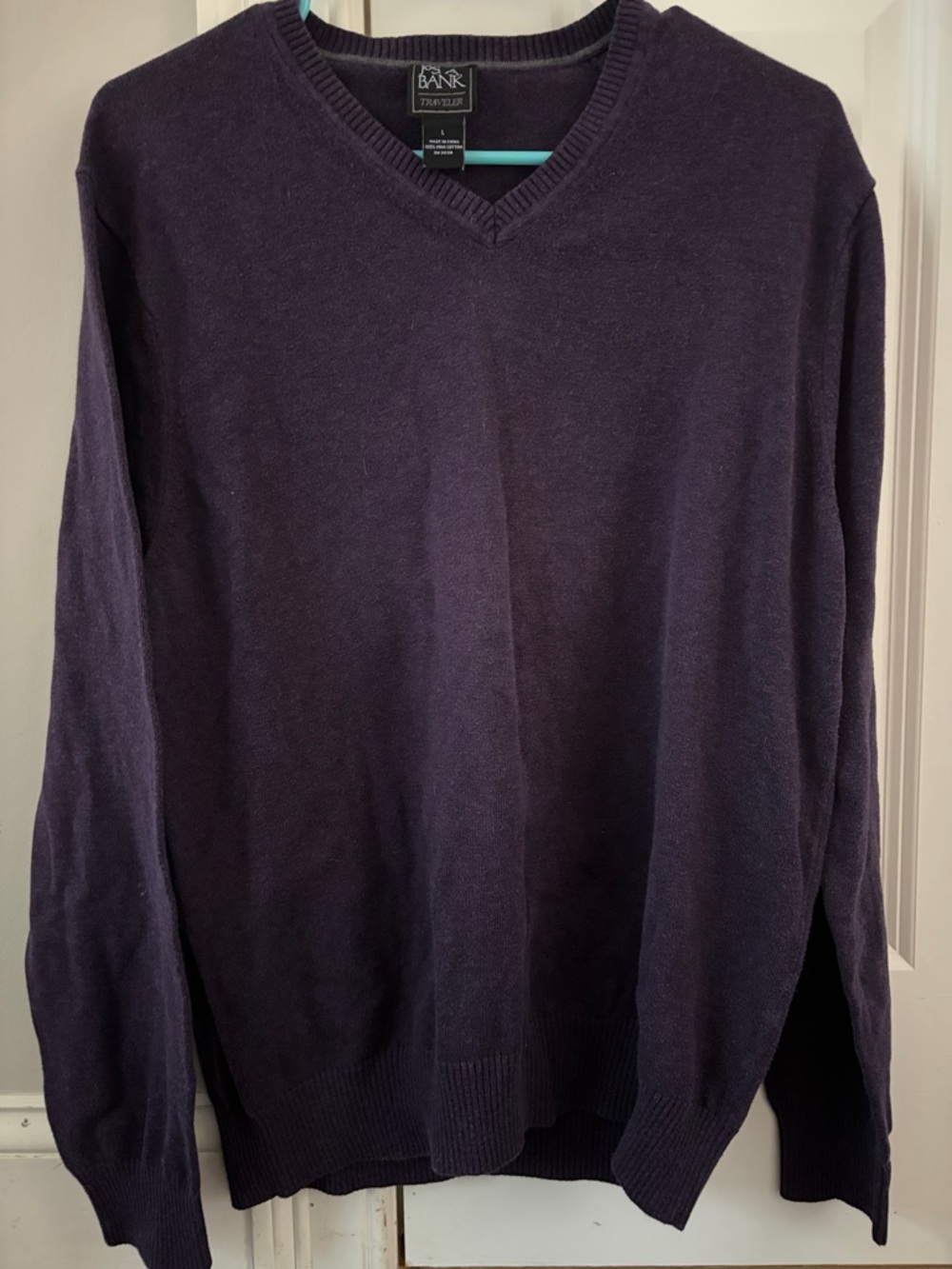 Jos. A. Bank. Men's V-Neck Sweater in Plum